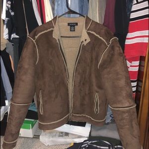 [70% OFF!!] Brown Fur Calvin Klein Coat